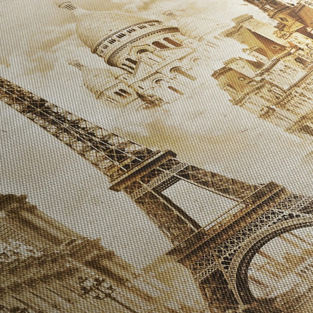 Obraz - Parížske pamiatky (90x60 cm)