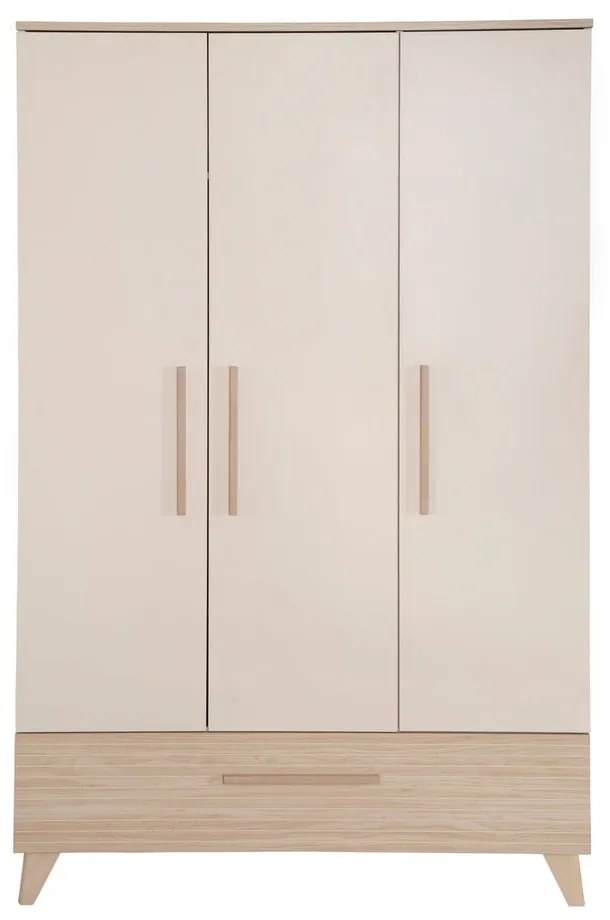 Krémová/v prírodnej farbe detská šatníková skriňa v dekore duba 118x190x52 cm Sidney – Roba