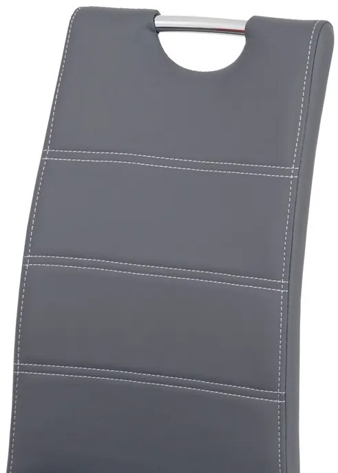 Autronic BONTEC Jedálenská stolička, čierna, ekokoža, HC-484 BK Farba: Šedá