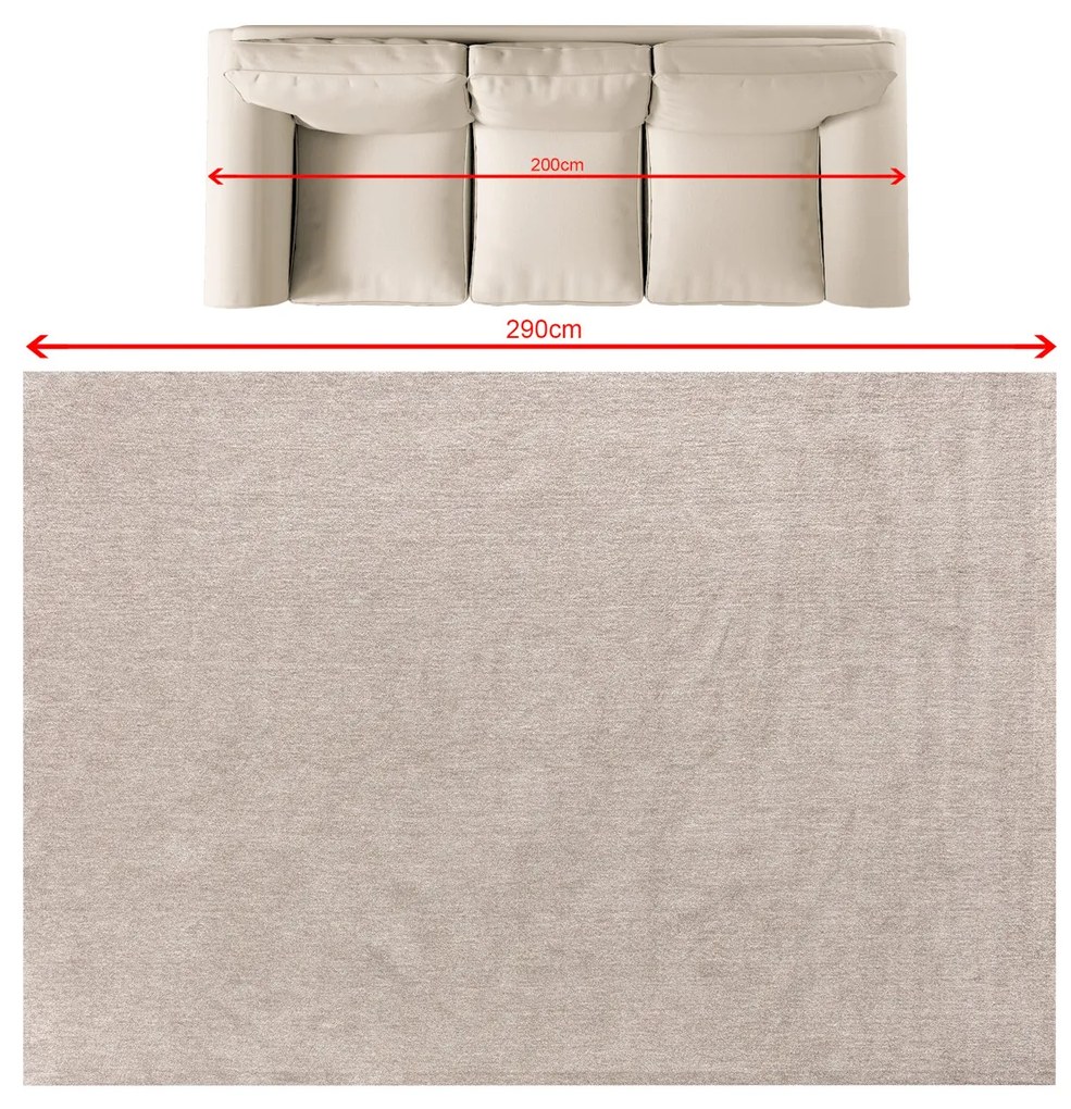 Koberec Zendra taupe 200x290 cm