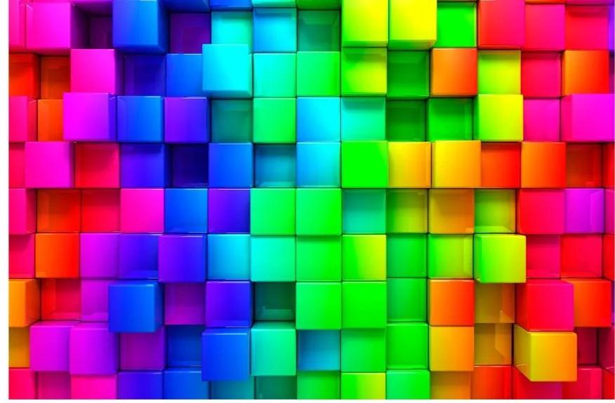 3D Fototapeta na stenu Colourful Cubes