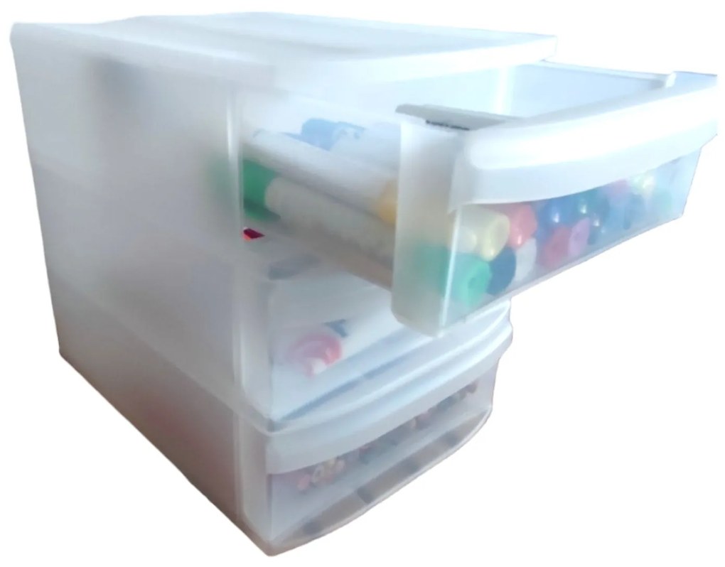 XS - Box s 3 zásuvkami, úložný box vysunovací, transparentní Rotho SYSTEMIX - TOWER