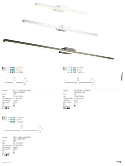 Redo 01-3274 - LED Kúpeľňové zrkadlové osvetlenie ASTON LED/24W/230V IP44 biela
