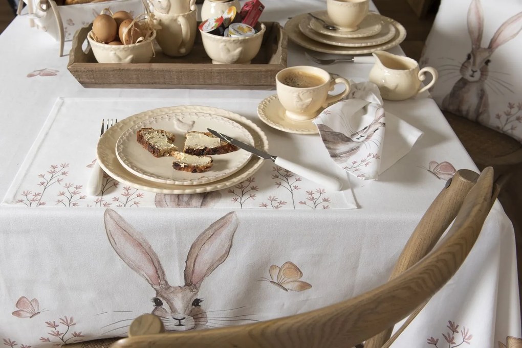 Behúň na stôl s veľkonočným motívom Rustic Easter Bunny - 50 * 160 cm