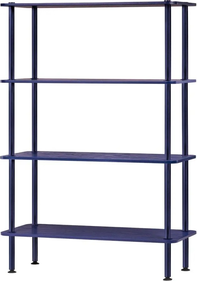 Modrý regál v dekore duba 80x127x35 cm Teidi – noo.ma