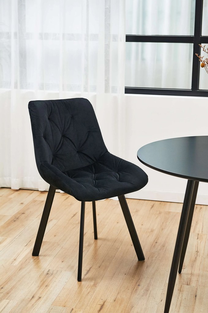 Set 2 ks. Jedálenských stoličiek Cajon (čierna). Akcia -15%. Vlastná spoľahlivá doprava až k Vám domov. 1117277