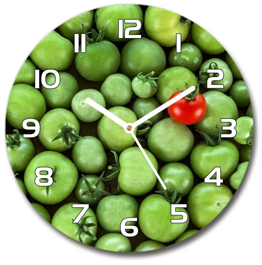 Sklenené hodiny okrúhle Zrelá paradajka pl_zso_30_f_73698331