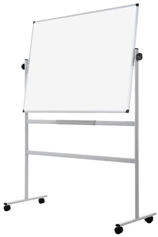 Bi-Office Mobilná otočná obojstranná biela popisovacia tabuľa, magnetická, 1200 x 900 mm