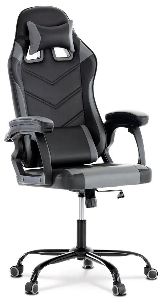 Kancelárská stolička Kayce (čierna + sivá ekokoža). Vlastná spoľahlivá doprava až k Vám domov. 1041439