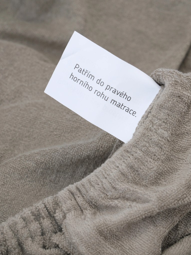 Froté plachta 220 × 200 cm - sivohnedá