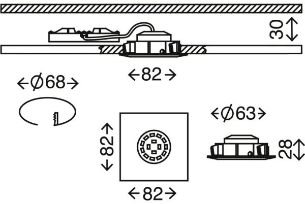 Briloner 7210-032 -SADA 3x LED Podhľadové svietidlo ATTACH LED/5W/230V IP23 chróm
