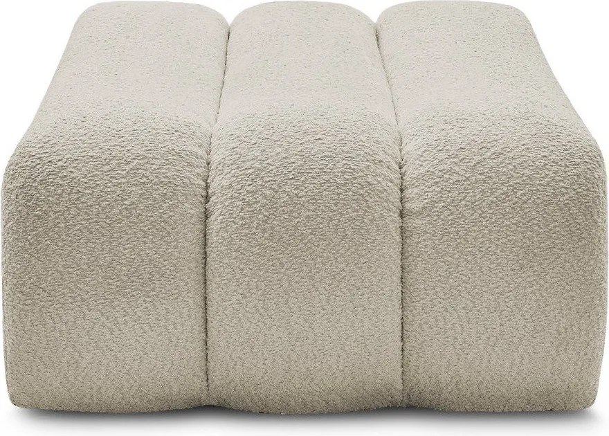 Béžová podnožka z textílie buklé Azra – Bobochic Paris