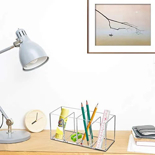 5Five® Transparentný box, 4 priehradky na stojace predmety, SELENA