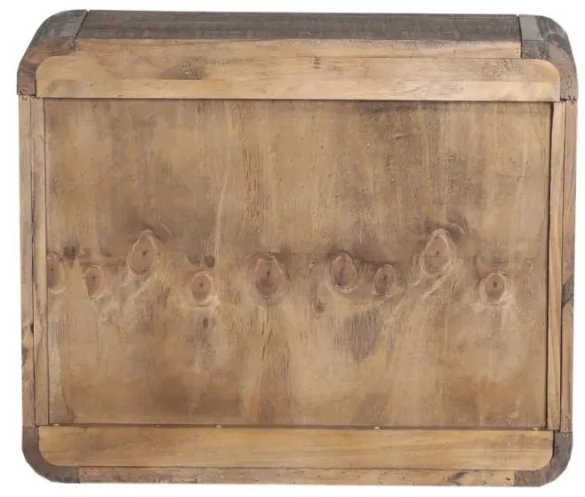 furniture-nabytek.cz - Masívna kúpeľňová zrkadlová skrinka Dingle z recyklovanej borovice, lakovaná, prírodná / šedá – 67×20×55 cm