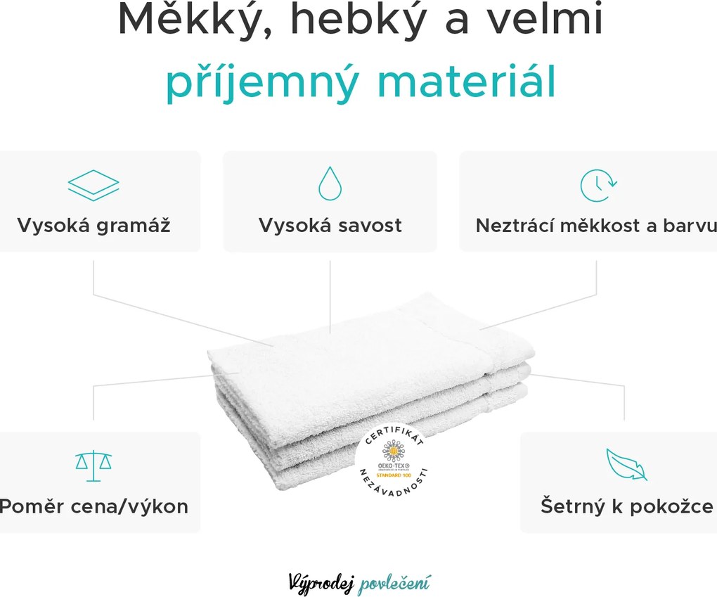 Uterák Classic malý béžový 30x50 cm, 100% bavlna