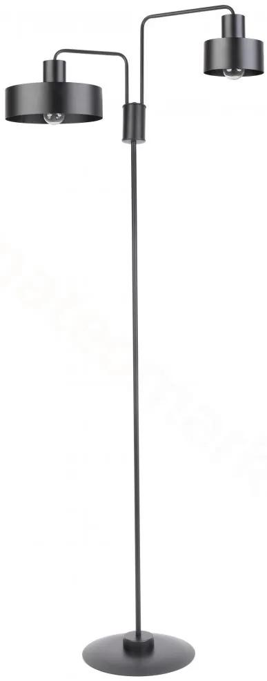 SIGMA Industriálna stojacia lampa VASCO, 2xE27, 60W, čierna
