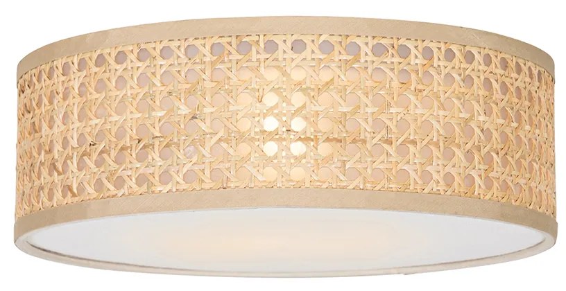 Orientálne stropné svietidlo ratan 30 cm - Tromma