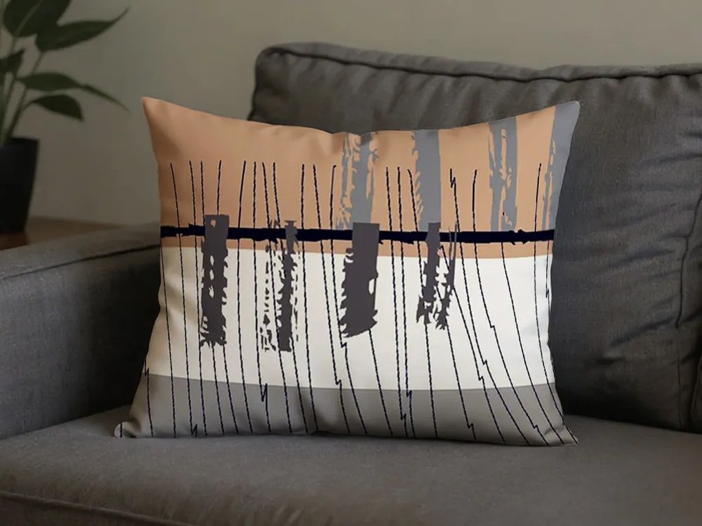 Polybavlnená obliečka na vankúš PINIA POLY 50x70 cm, sivá