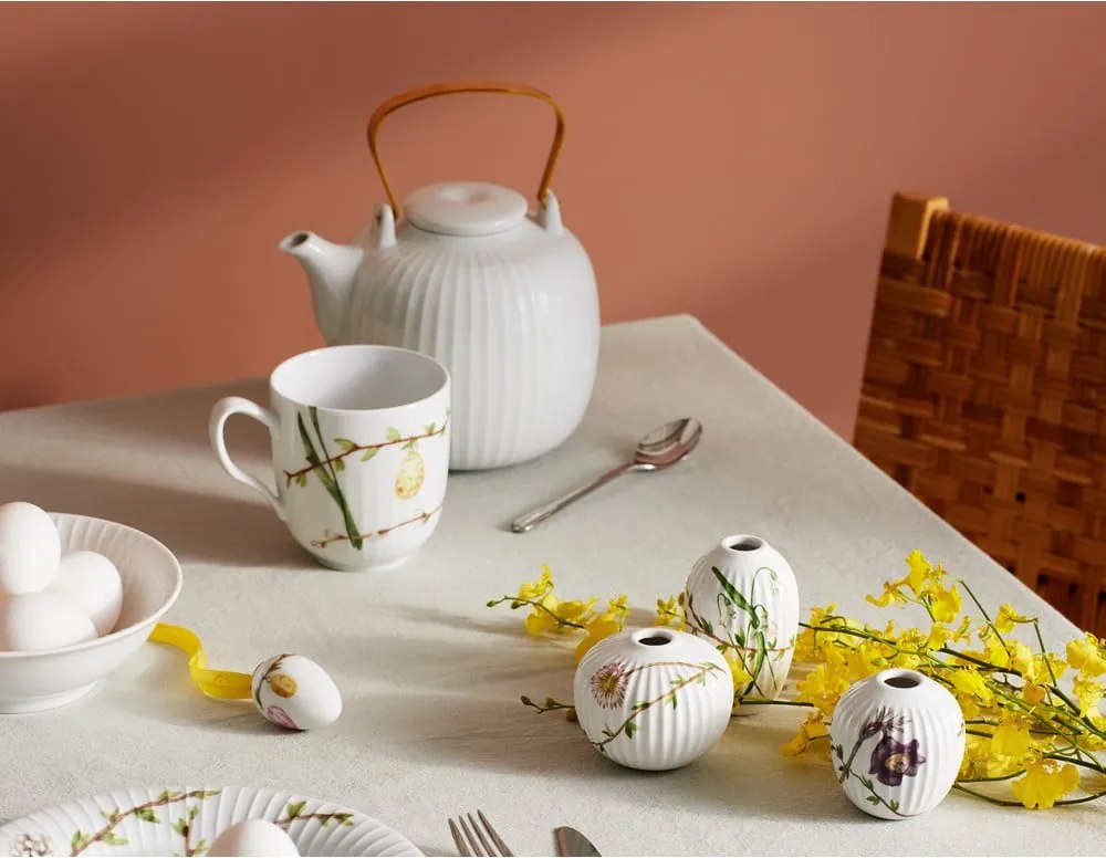 Súprava 3 miniatúrnych porcelánových váz Kähler Design Hammershøi Spring