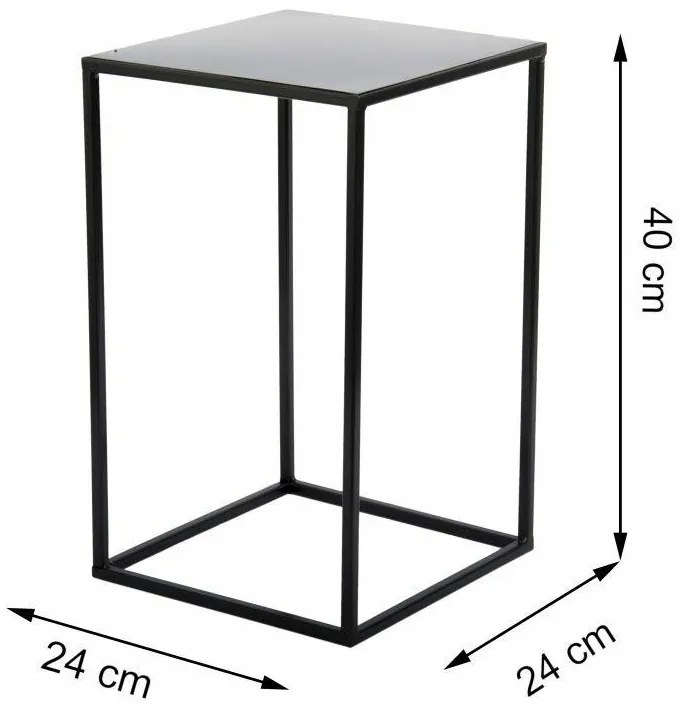 Kvetinový stojan Charro 40 cm čierny