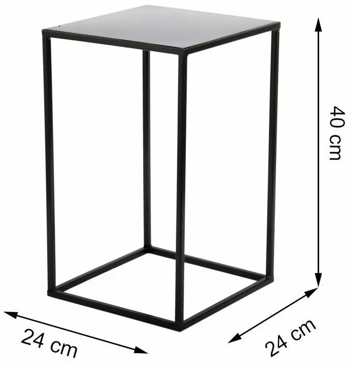 Kvetinový stojan Charro 40 cm čierny