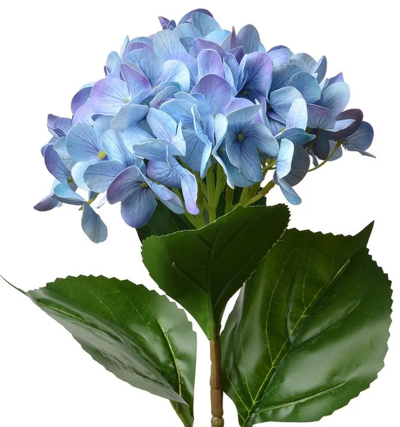 Modrá umelá kvetina hortenzie Hydrangea - 16*15*68 cm