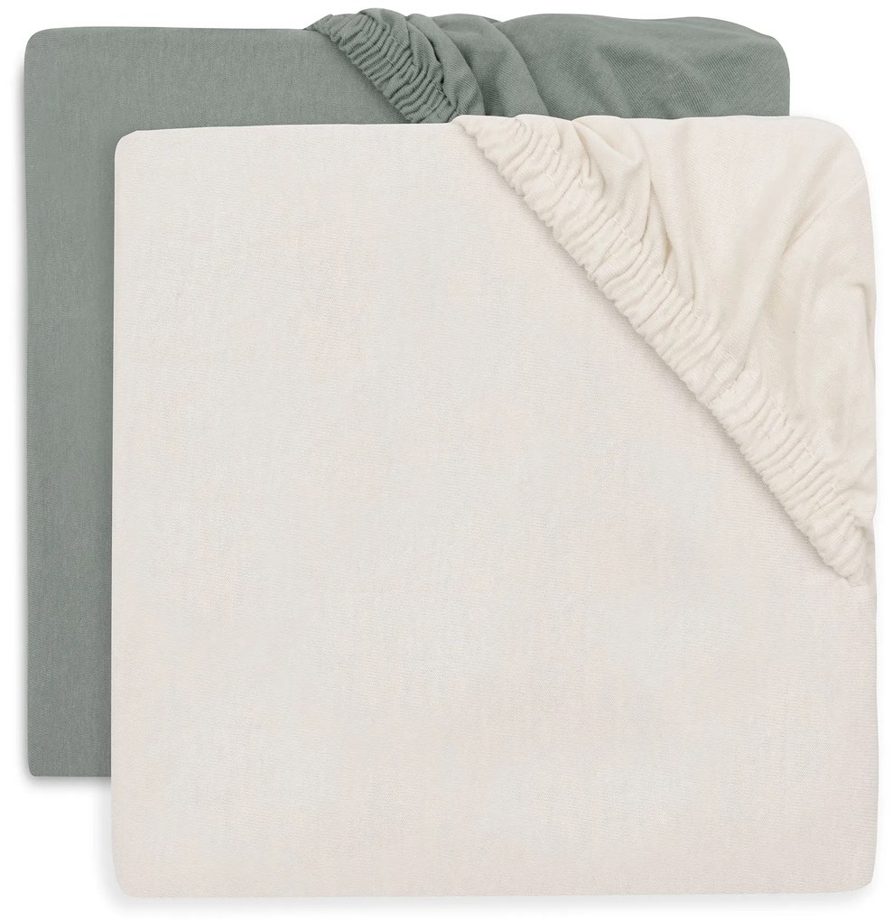 Napínacia plachta 120x60 cm 2 ks Sea Green/Ivory