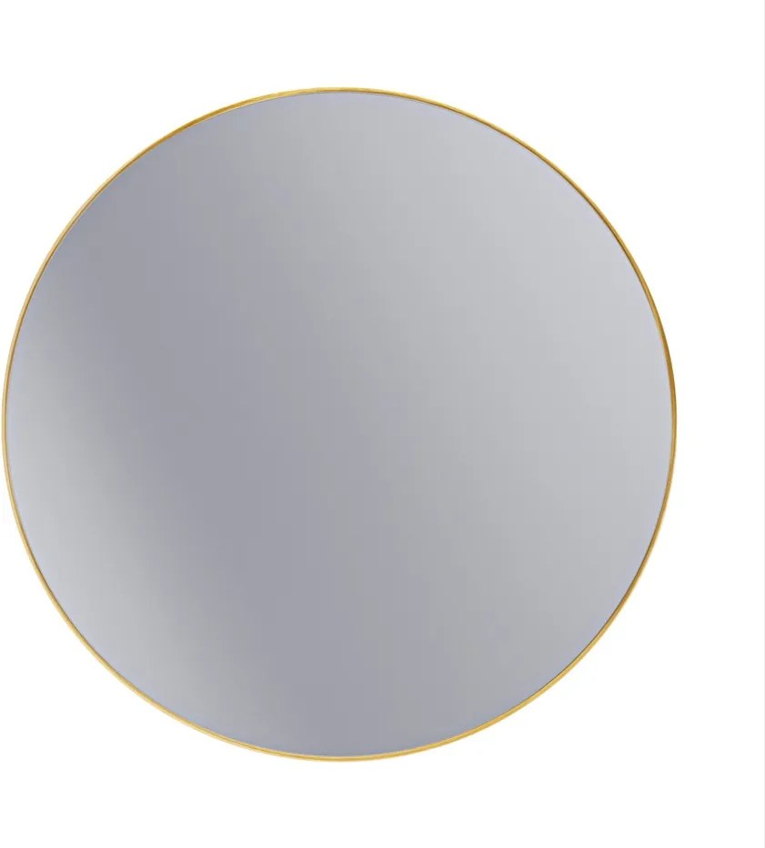 Erga Round, okrúhle zrkadlo 120cm, zlatý rám, ERG-V01-ROUND-1212-GD