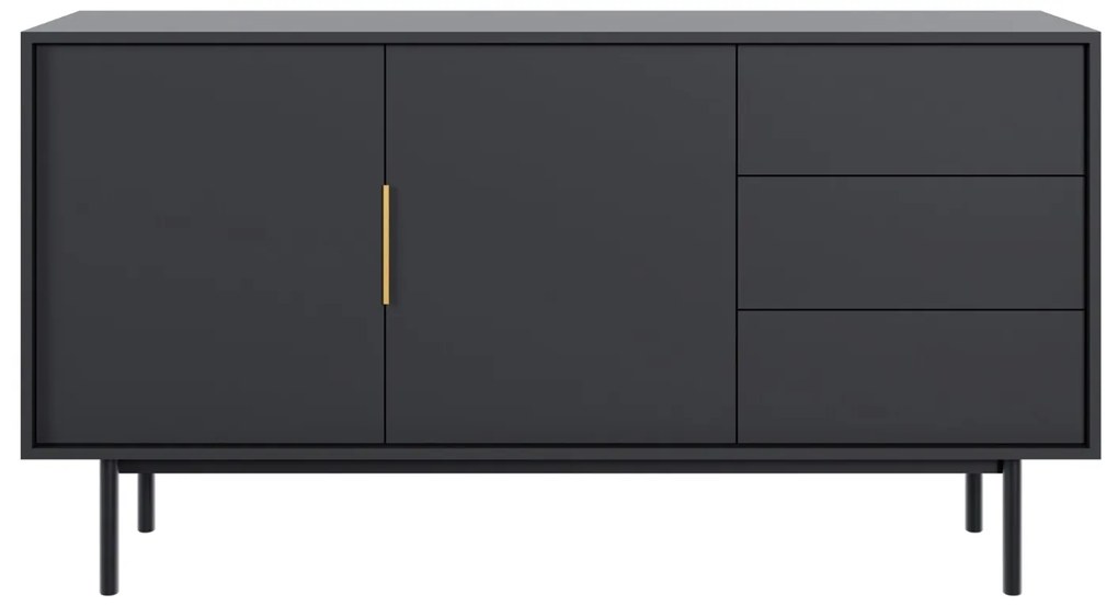 Komoda Viva 154 cm čierna