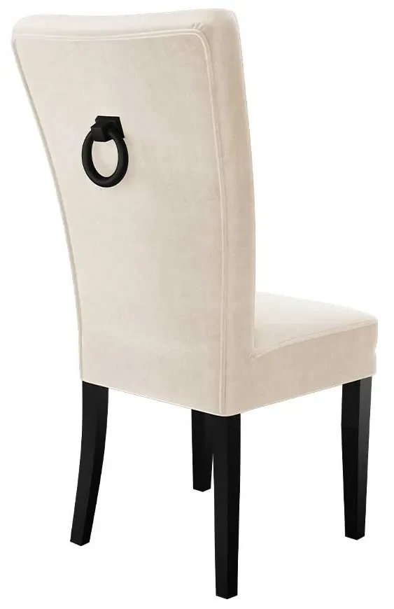 Čalúnená jedálenská stolička ST67 + klopadlo, Farby: čierny, Farby: biela polomatná, Potah: Magic Velvet 2219