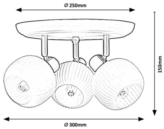 Rabalux - Bodové svietidlo 3xE14/40W/230V