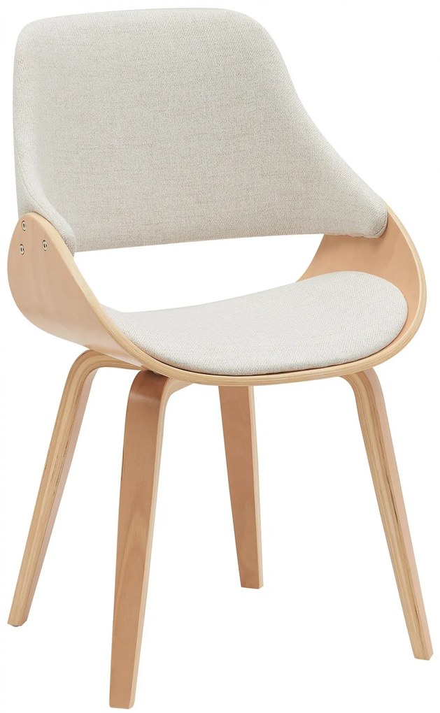Jedálenská stolička Vangale - látka - Natura / Krémová