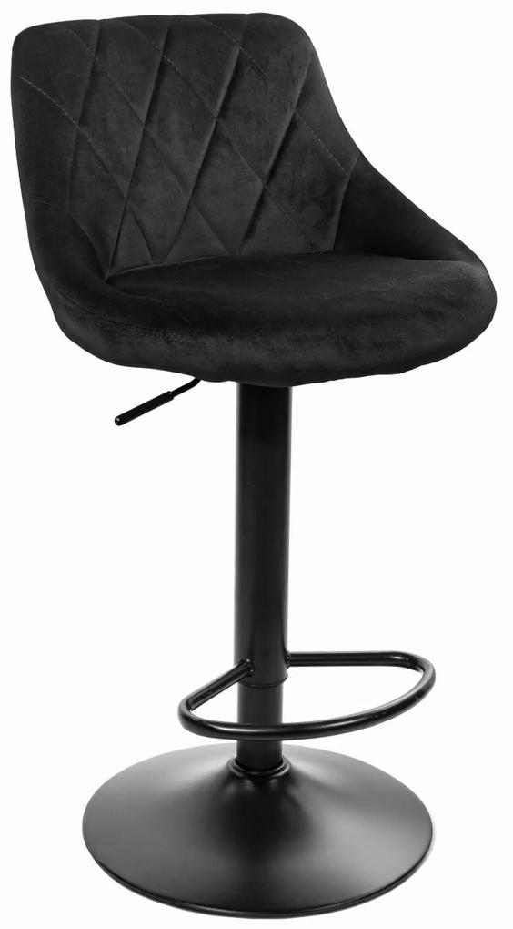 Barová stolička KAST - čierna/čierna podnož