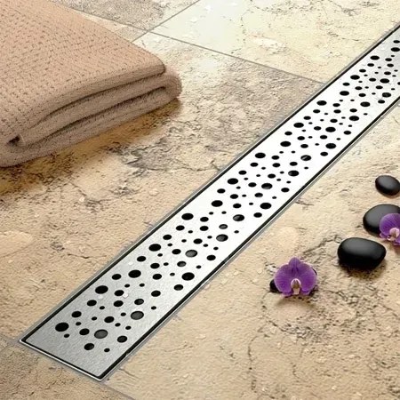 Rea Lineárny nerezový odtokový žľab 100 cm vzor Bubble, REA-G0407