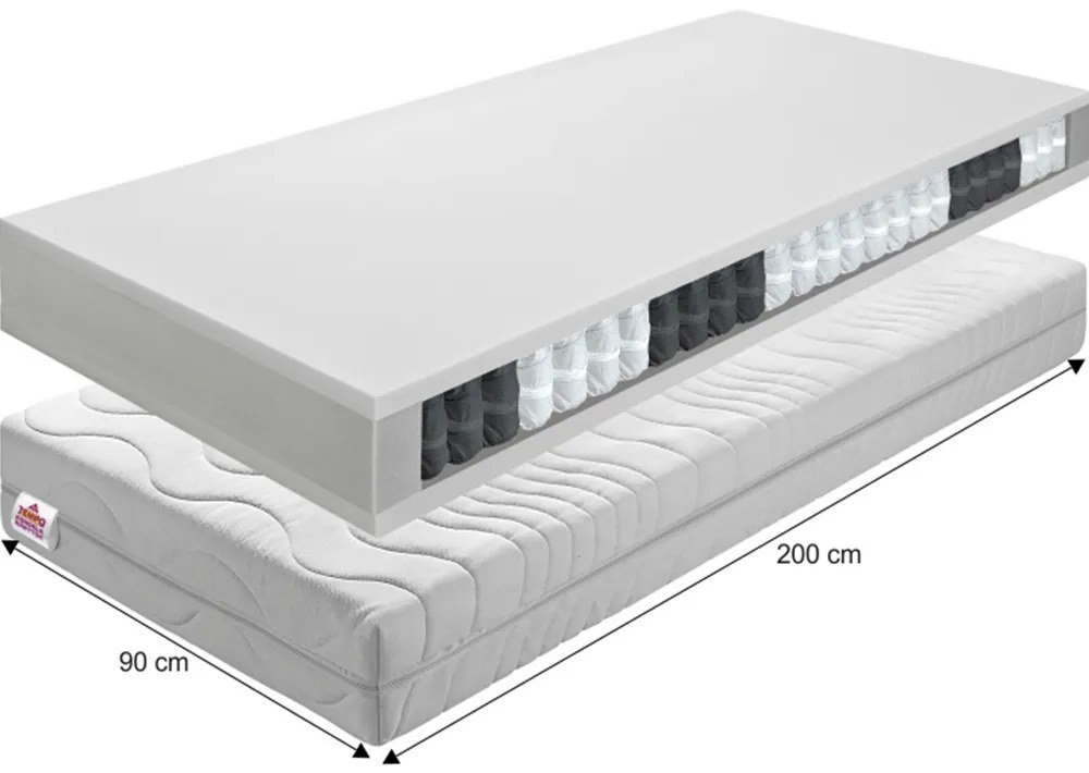 Pružinový matrac Teilon 200 x 90 cm. Vlastná spoľahlivá doprava až k Vám domov. 809281