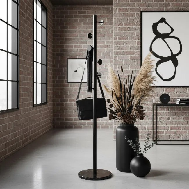 Stojanový vešiak DAKAR čierny mramor