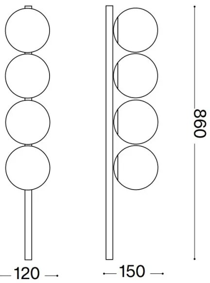 Ideal Lux - LED Stropné svietidlo BINOMIO 4xG9/3W/230V biela