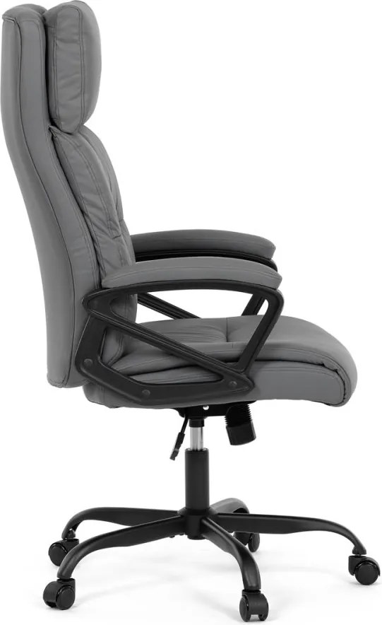 Kancelárske kreslo PEDRO — ekokoža, sivá