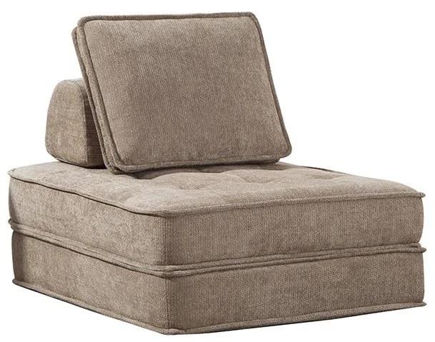 Rozkladacia penová sofa CALMERO - svetlo hnedá