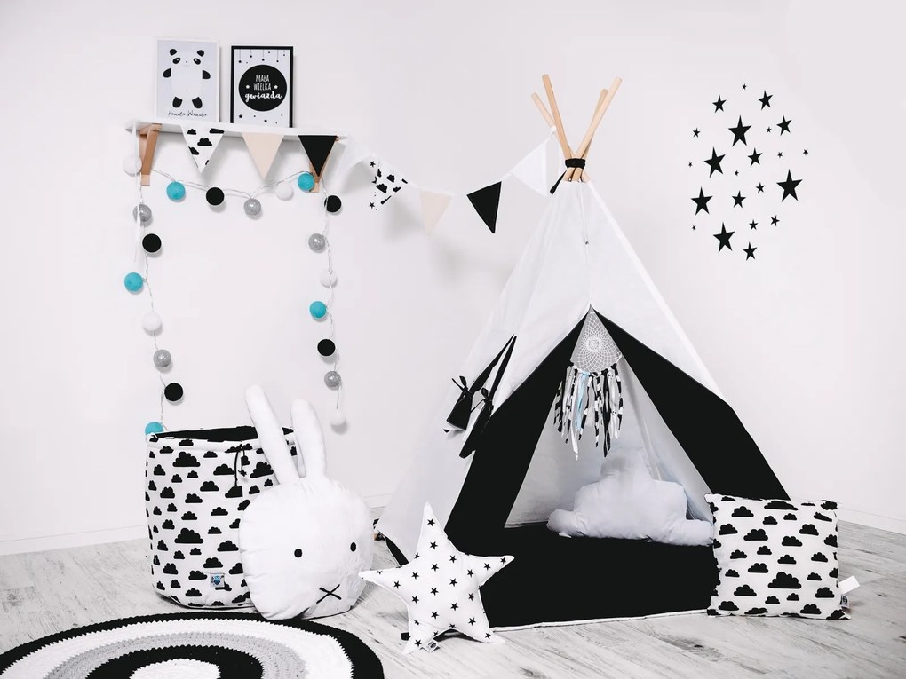 Teepee stan set Čiernobiela klasika varianta: standard