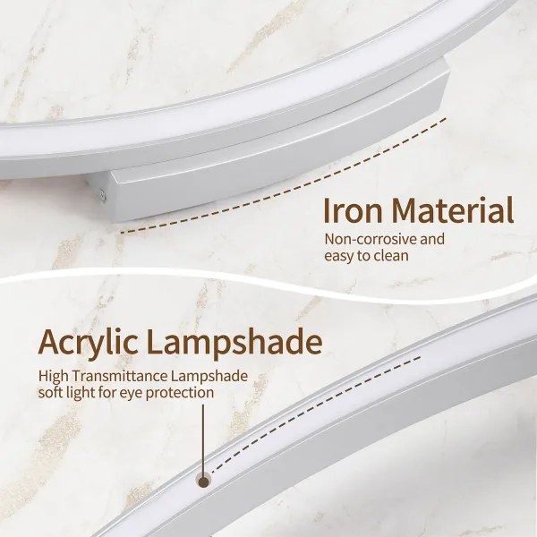 Brilagi - LED stmievateľné svietidlo PORTOFINO LED/60W/230V pr. 80 cm strieborné +DO