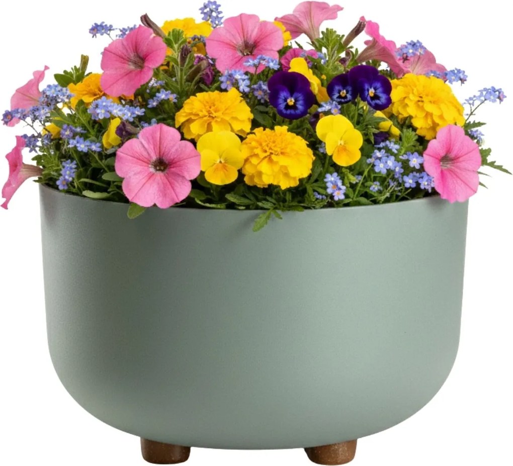 PLASTOVÝ KVETINÁČ TERRA 27X17 CM MÄTOVÁ