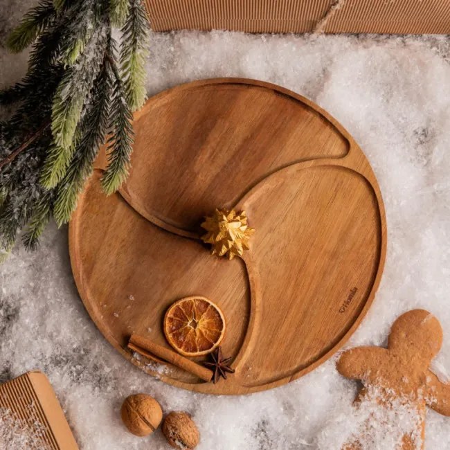 Servírovacia doska LOVDAL so zlatým stromčekom 761980