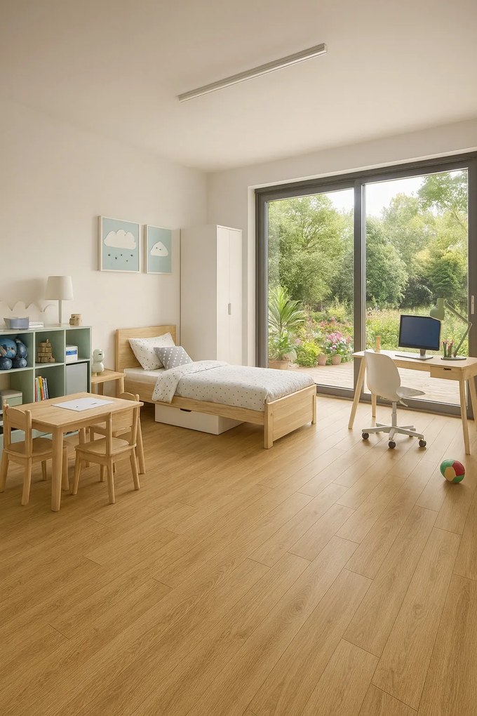 PVC podlaha - lino Ambient Honey Oak 636M, na mieru, šíře 2m,3m,4m, béžová, bez podkladu, chodba / predsieň, Beauflor