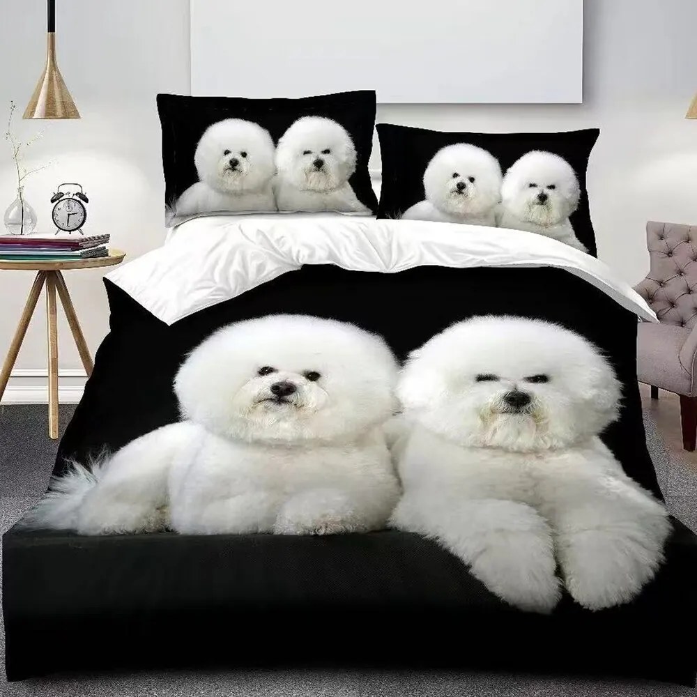 Obliečky DOGGY BICHON 3-dielna sada 140x200 cm