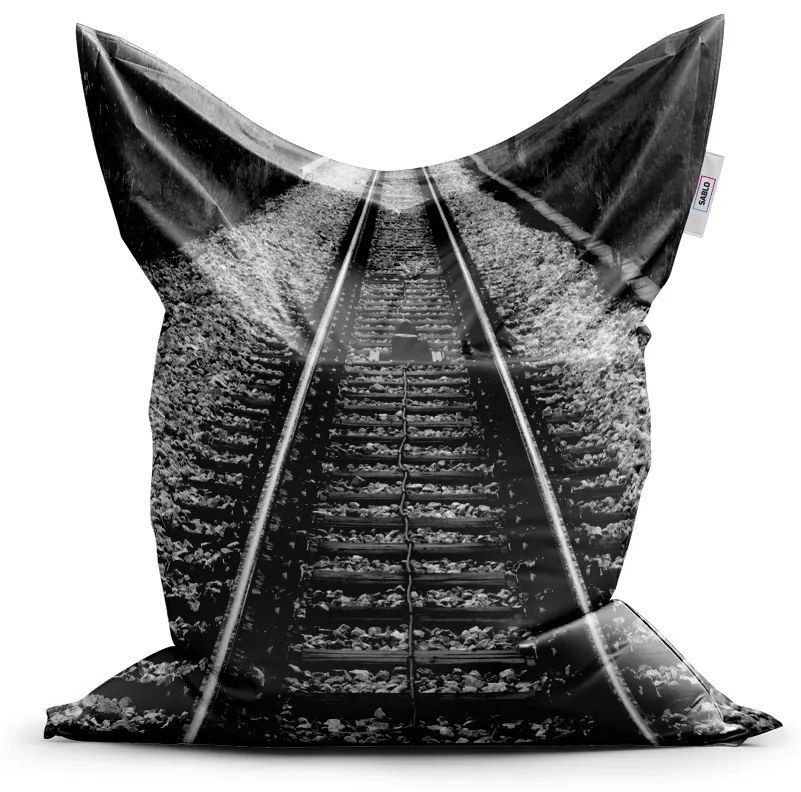 Sablio Sedací vak Koľajnice - 200x140 cm