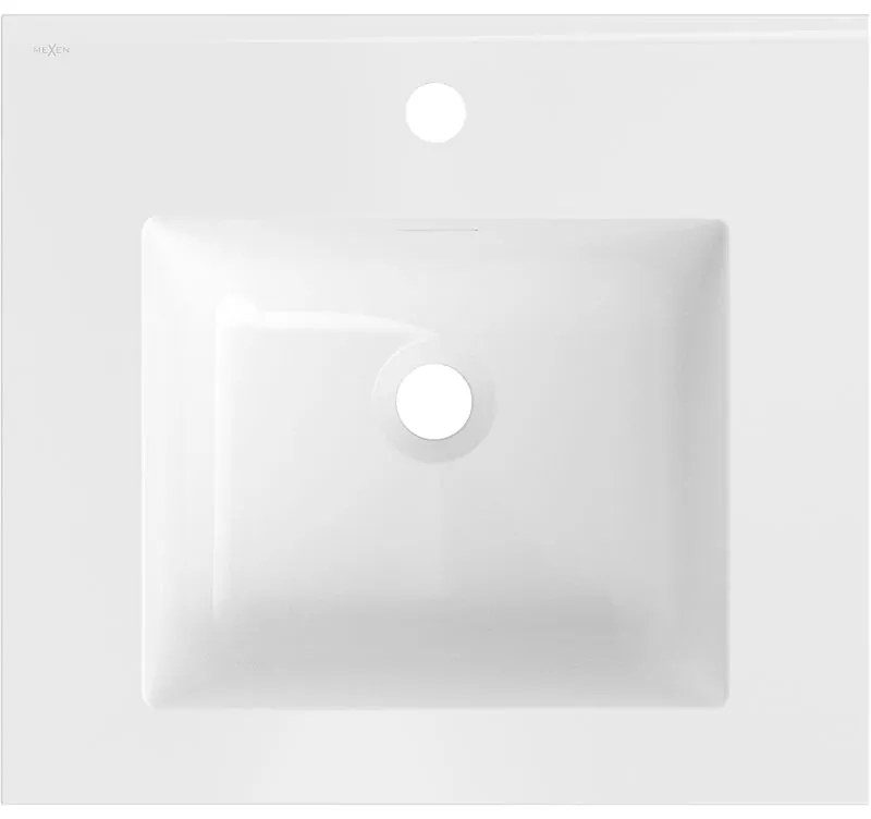 Mexen Otis, umývadlo na zapustenie 51 x 46,5 cm, biela lesklá, 25185000