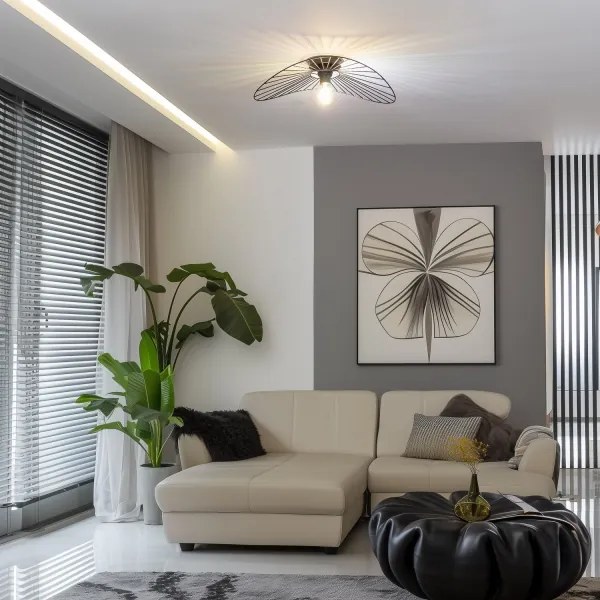 Brilagi - LED prisadený luster CERIA WIRE 1xE27/40W/230V 40x56 cm čierna