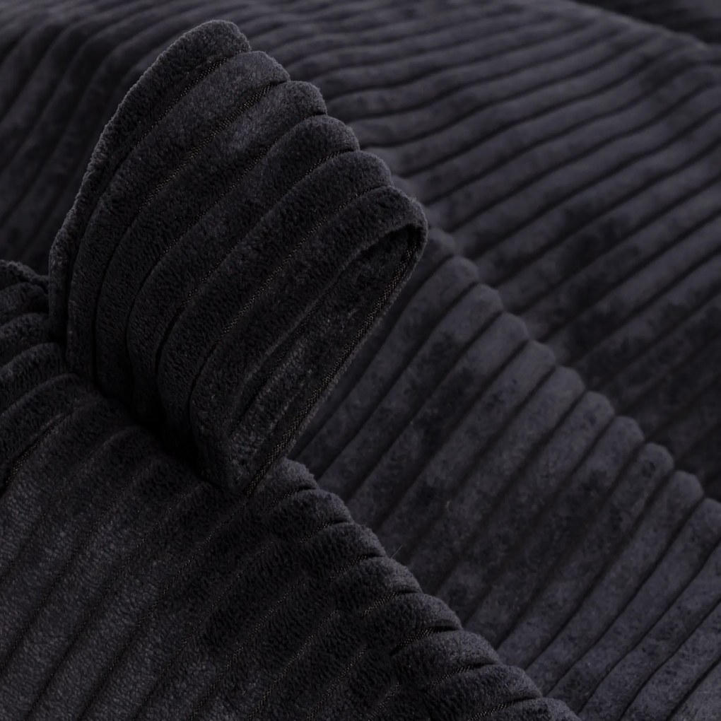 INTERMEDIC SK Kreslo Yoko Velvet – manšestrové kreslo s vankúšom, 75x70x30 cm Farba: SZ90 - tmavo sivá