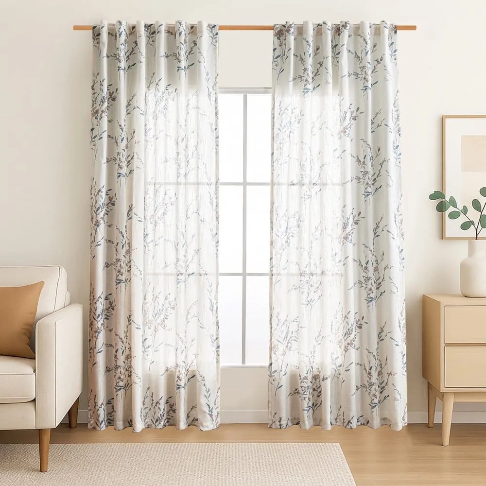 Krémovobiely záves 135x250 cm Ramita – Restilo